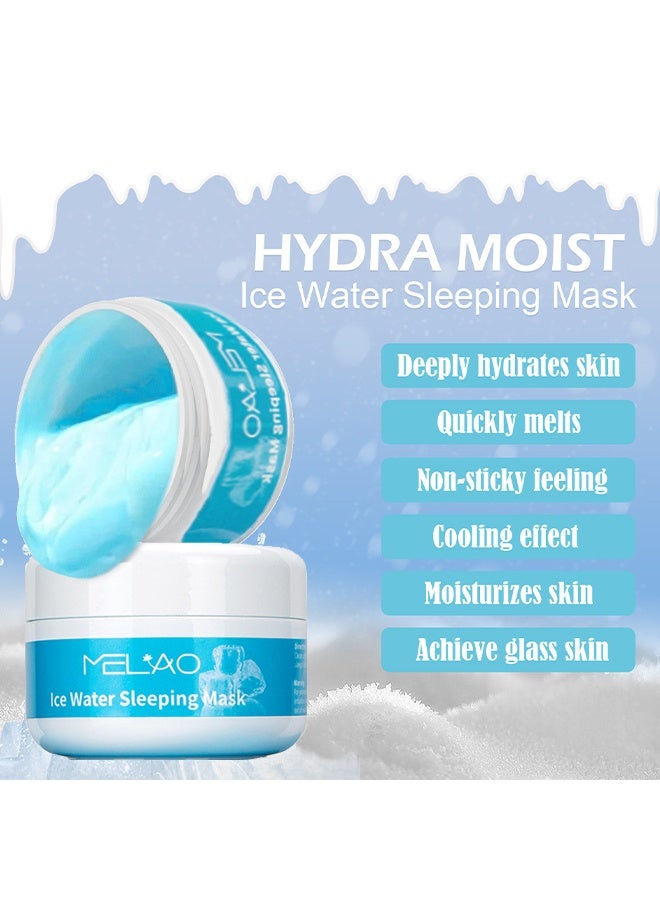 ميلاو قناع النوم بالماء المثلج ، يزيل الجلد الميت يوفر حاجز ترطيب خفيف ومنعش بدون لزوجة - تأثير مرطب وترطيب ، 100 جرام - Image 3