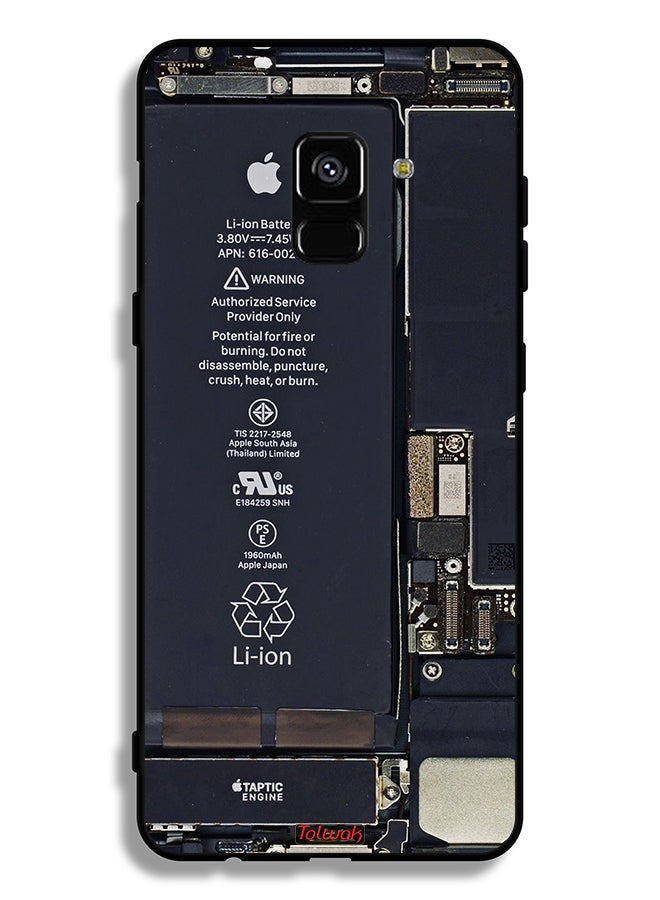 Tolwak Samsung Galaxy A8 Plus (2018) Protective Case Cover Phone Circuit Pattern - Image 1