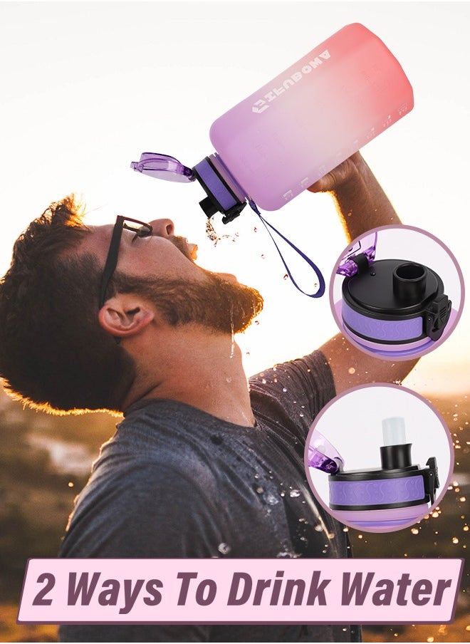 GIFUBOWA - Sports Water Bottle 2.2L BPA Free Leak Proof Big Drinking Jug for Camping Workouts - Image 1