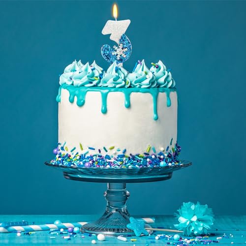 ElekFX Frozen Themed Birthday Candles, 3rd Birthday Candle for Party Supplies, 2.76 inch Cake Topper Decorations (Number 3) - Image 5