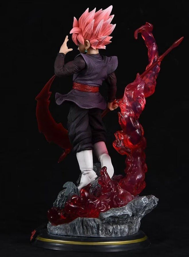 Halamodo Dragon Ball Super Saiyan Kakarot Rose Pink Goku Figure, Perfect Birthday Gift and Captivating Desktop Decoration - Image 4