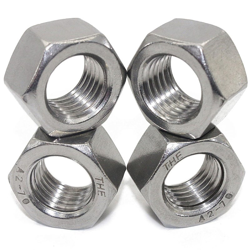 Fullerkreg 1/2-13 Stainless Steel Finished Hex Nut, 304 Stainless Steel Nut (10 pcs) - Image 1