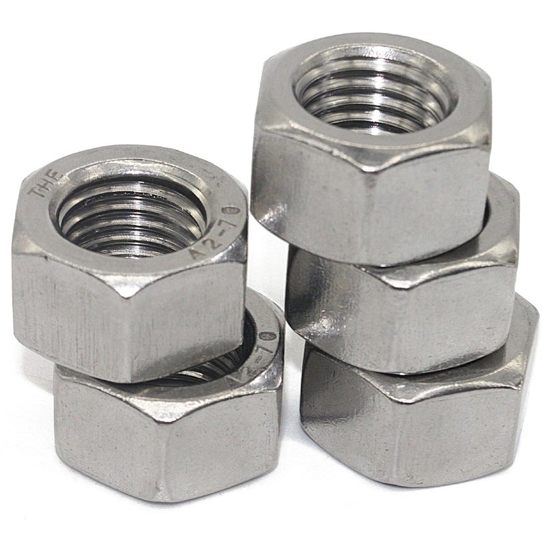 Fullerkreg 1/2-13 Stainless Steel Finished Hex Nut, 304 Stainless Steel Nut (10 pcs) - Image 2
