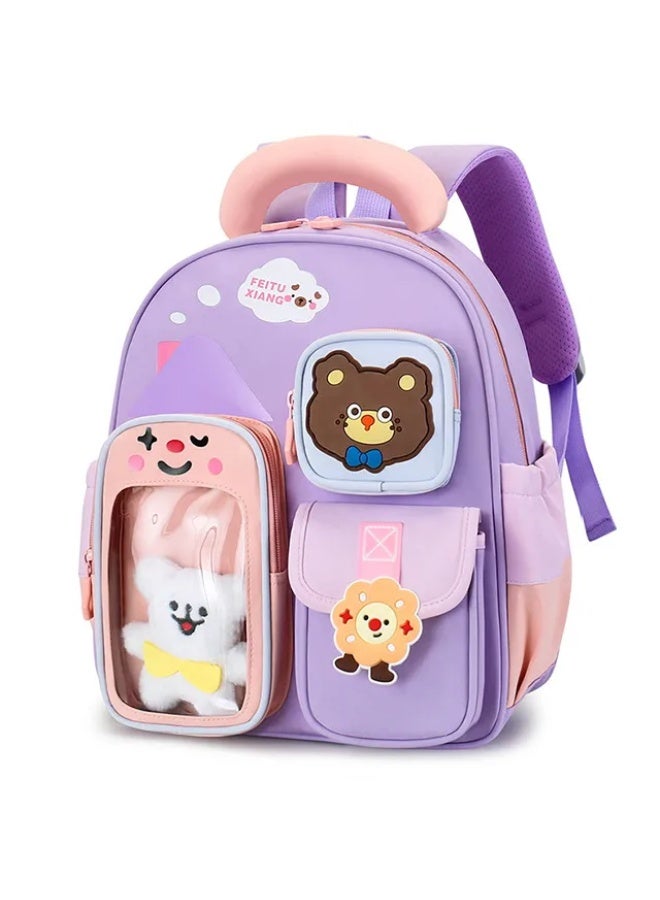 Kids Backpack Bear Design 3-6 Years, Large Capacity Waterproof Lightweight Spine-Protective School Bag - Image 4