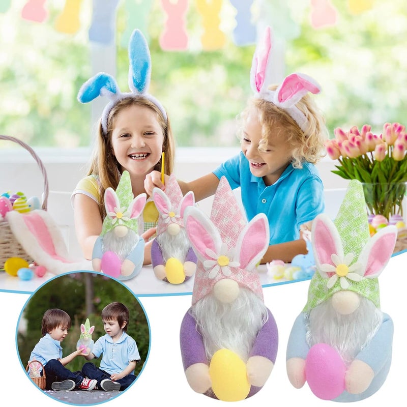 cheekyglo Easter Bunny Gnomes Gonk Easter Decoration Easter Rabbit Ornaments Faceless Easter Bunny Doll Easter Bunny Faceless Doll Spring Easter Rabbit Gnomes Gonk Home Easter Decor - Image 3