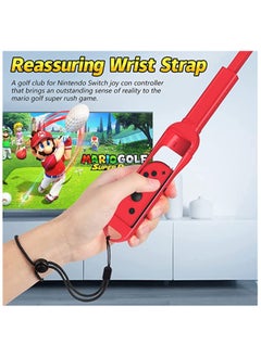KASTWAVE Golf Clubs Controller Grip for Mario Golf Protective Cover Compatible with Nintendo Switch Joy-con Switch Golf Game for Mario Golf Super Rush Controller Handle Accessories with Wrist Strap  - Image 4