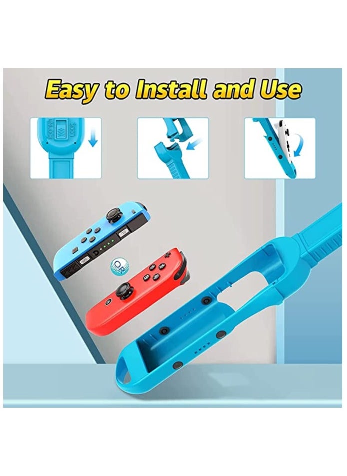 KASTWAVE Golf Clubs Controller Grip for Mario Golf Protective Cover Compatible with Nintendo Switch Joy-con Switch Golf Game for Mario Golf Super Rush Controller Handle Accessories with Wrist Strap  - Image 2