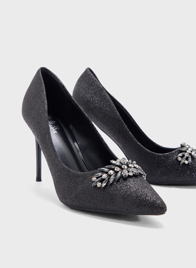 BR High Heel Pointed Pump
