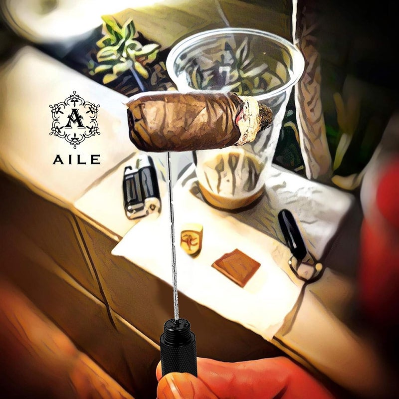 AILE Cigar Punch Enhancer Tool & Nubber,Cigar Draw Cigar Poker for Piercing, Portable Cigar Accessory, More Enjorable(Black) - Image 5