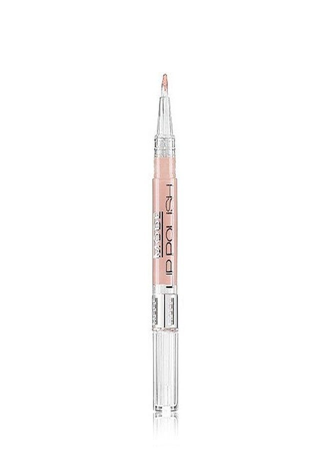MODE Cosmetics MODE Lip Polish Brush On Intense Shine Lip Gloss Pen WHISPER Pearly Champagne Nude Soft Frosty Pearl, Non-Sticky Hydrating Color, Moisturizing Castor Oil, Sweet Almond, Organic Shea Butter - Image 1