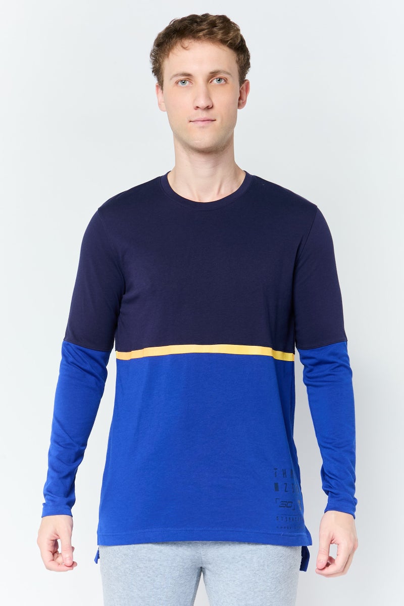 Under Armour x Steph Curry Men Sportswear Fit Long Sleeve Outdoor T-Shirt, Multicolor - Image 1