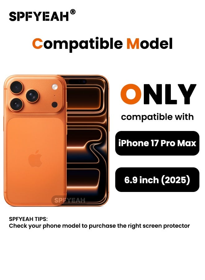اس بي اف يا. 3 قطع من واقي شاشة الخصوصية لجهاز iPhone 17 Pro Max، [مضاد للتجسس بزاوية 28 درجة] [حساس للمس] [صلابة 9H] [مضاد للخدش] [خالٍ من الفقاعات] [مناسب للجراب] واقي شاشة مقوى لجهاز iPhone 17 Pro Max مقاس 6.9 بوصة - Image 2