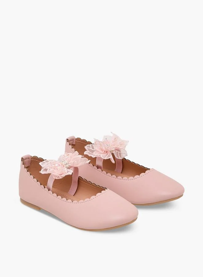 Flora Bella By Shoexpress Flora Bella Girls Flower Embellished Ballerina Shoes