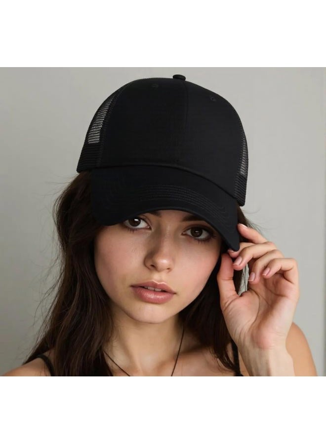 Tergy 2/5/6 Packs Vintage Washed Plain Baseball Cap Distressed Dad Golf Hat for Men Women, 5 Black, One size - Image 4