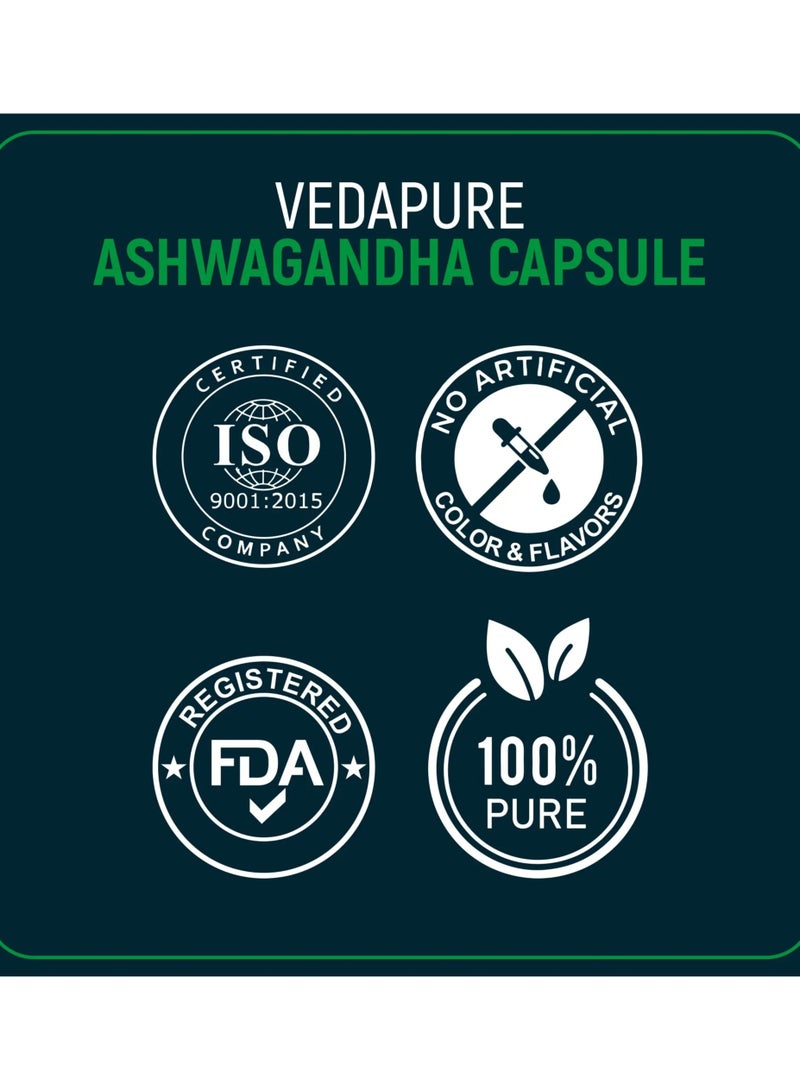 VEDAPURE Vedapure Ashwagandha 1000mg 60 Capsules  - Image 5