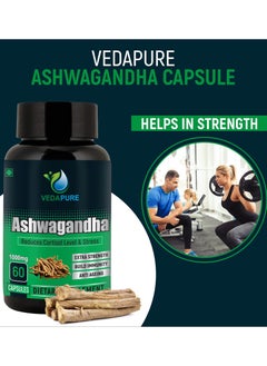 VEDAPURE Vedapure Ashwagandha 1000mg 60 Capsules  - Image 3