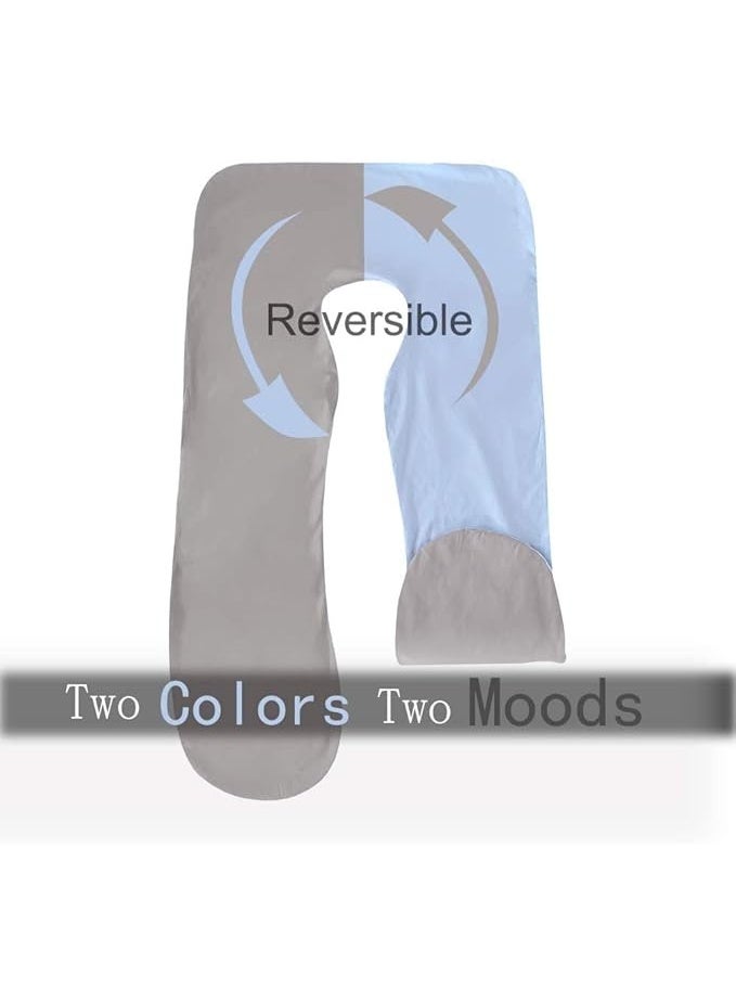 Full Body Pregnancy Pillow U Shaped Maternity Support Pillow for Back, Belly, Legs and Hips Comfortable Sleeping Cushion for Adults with Removable Cotton Cover - Image 2