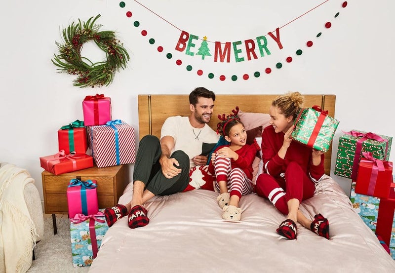 Dearfoams Women's Gifts for Mom Cute Cozy Mothers Day Mama Bear Slipper, Buffalo Plaid, 11-12 - Image 3