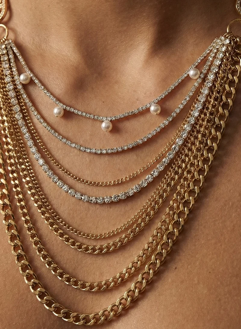 ليو جو قلادة ليو جو لوكس ذهبية