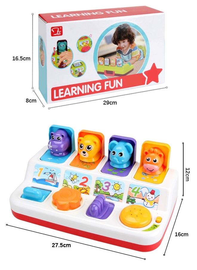 Occuwzz Inafant Early Development Toy Pop Up Animals Toy with Music  - Image 2