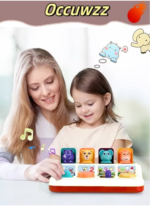 Inafant Early Development Toy Pop Up Animals Toy with Music