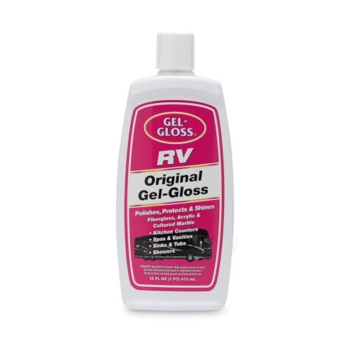 Gel-Gloss GelGloss RV Polish wCarnauba Cleaner Wax Formulation for a Protective Coating Removes Water Spots Light Scratches Stains While Restoring Color Shine16 oz - Image 1