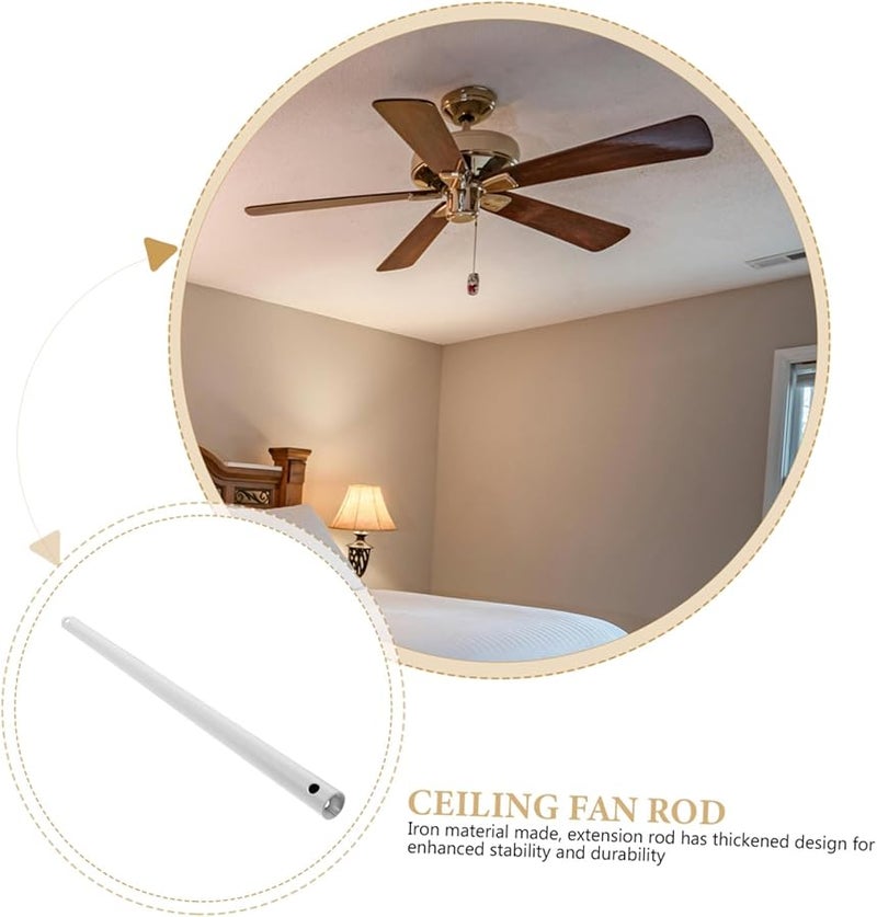 Ceiling Fan Downrod Extension Pole 12 Inches for High Ceilings Easy Installation Durable Stable - Image 5