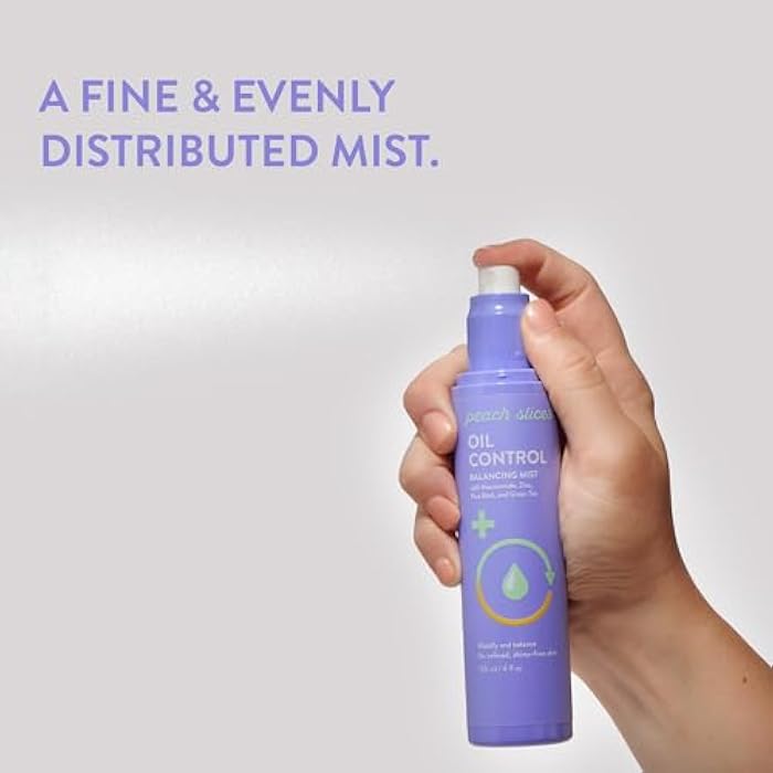 Peach Slices - Oil Control Balancing Mist (4 oz) - Mattify & Balance - Refined, Shine-Free Skin - Niacinamide, Zinc, Pine Bark, Green Tea - Face Mist - Vegan, Cruelty Free, Korean Skin Care & Beauty - Image 5