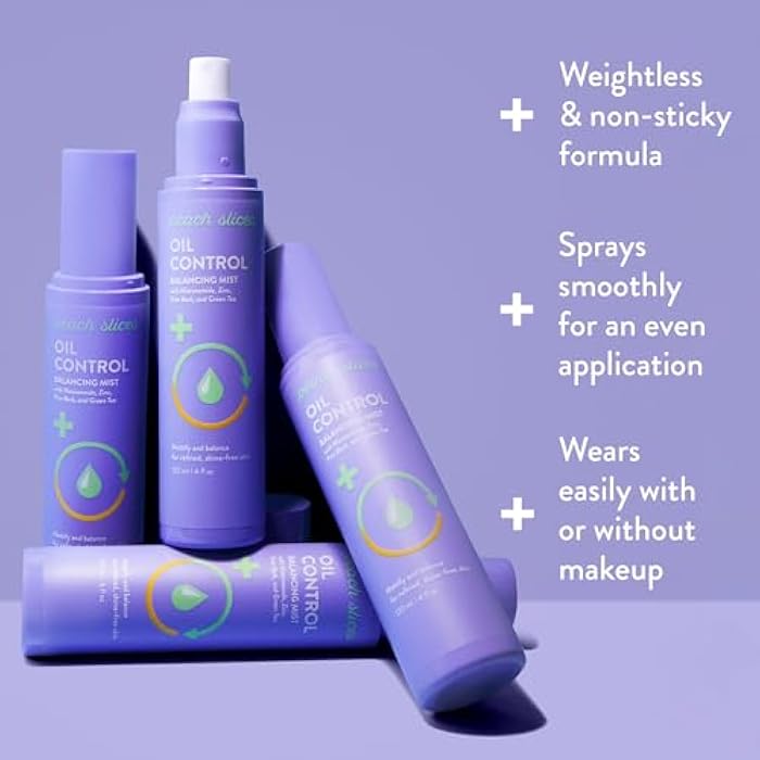 Peach Slices - Oil Control Balancing Mist (4 oz) - Mattify & Balance - Refined, Shine-Free Skin - Niacinamide, Zinc, Pine Bark, Green Tea - Face Mist - Vegan, Cruelty Free, Korean Skin Care & Beauty - Image 2