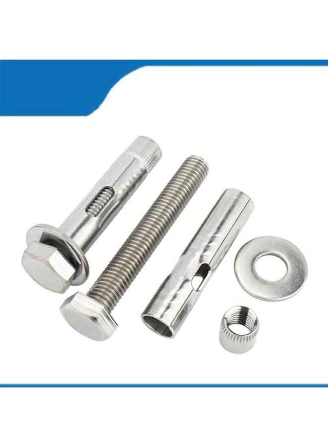 M12x100mm مسامير تثبيت خرسانية من الفولاذ المقاوم للصدأ برأس سداسي، عبوة من قطعتين - Image 4