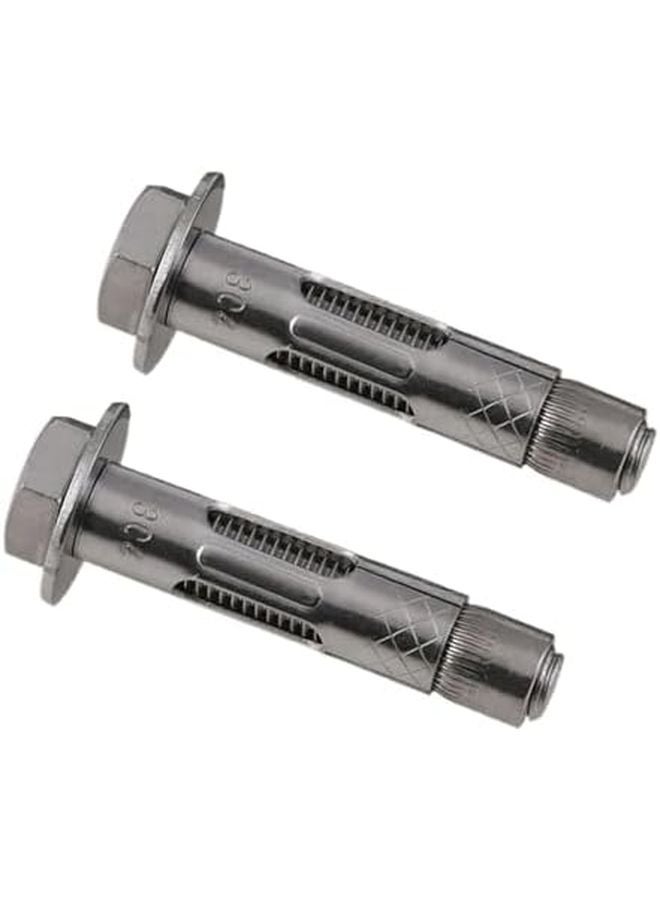 M12x100mm مسامير تثبيت خرسانية من الفولاذ المقاوم للصدأ برأس سداسي، عبوة من قطعتين - Image 2