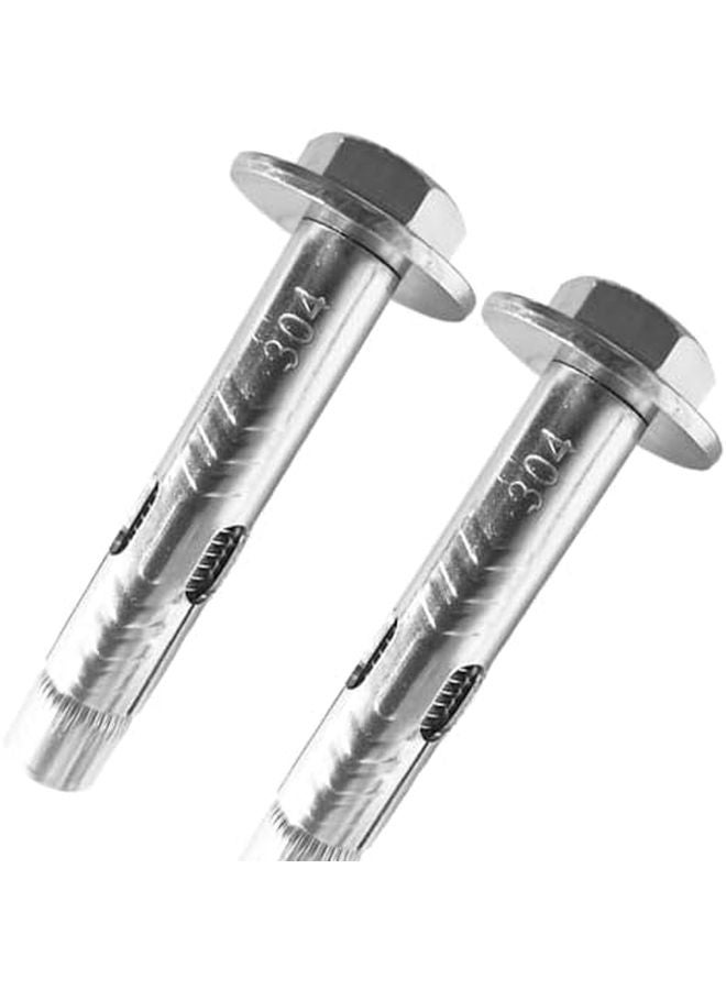 M12x100mm مسامير تثبيت خرسانية من الفولاذ المقاوم للصدأ برأس سداسي، عبوة من قطعتين - Image 3