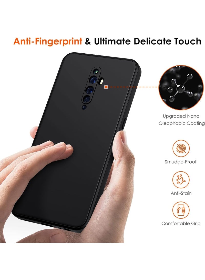 Matte black case for Oppo Reno2 Z/Oppo Reno 2Z/Oppo Reno2 F/Oppo Reno 2F with camera protection, ultra-thin protective cover, shock-resistant, made of soft flexible thermoplastic silicone and scratch-resistant, black - Image 5