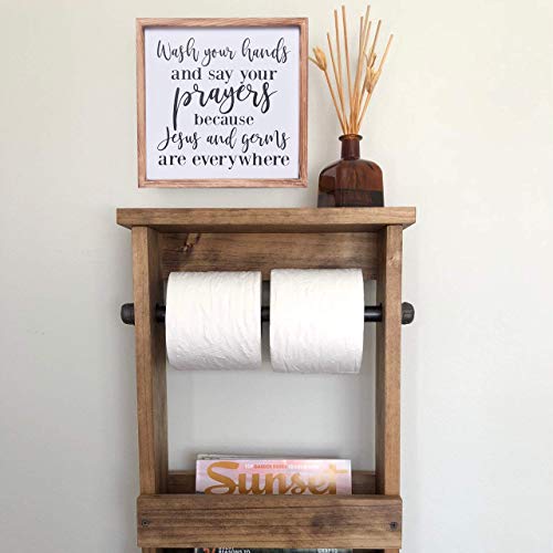 Athena's Elements Bathroom Decor, Wood Decor, Framed, Wash Your Hands, 12"*12" inches, Bathroom Sign, Cute Sign, Farmhouse - Image 5