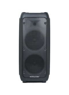 SONASHI 8-Inch Rechargeable Speaker - Bluetooth And Fm Stereo Radio Function Mic Volume / Echo / Bass / Tweeter Control Led Display, Disco Light With Recording Function Rechargeable And Portable Device  - Image 1