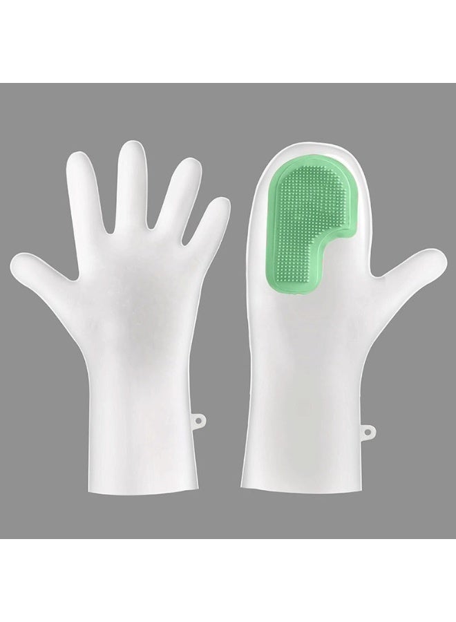 MANBO Multi-Functional Magic Cleaning Brush Gloves, Plastic Latex Waterproof Dishwashing Gloves for Kitchen, Household Cleaning, Laundry & Dish Washing - Image 2