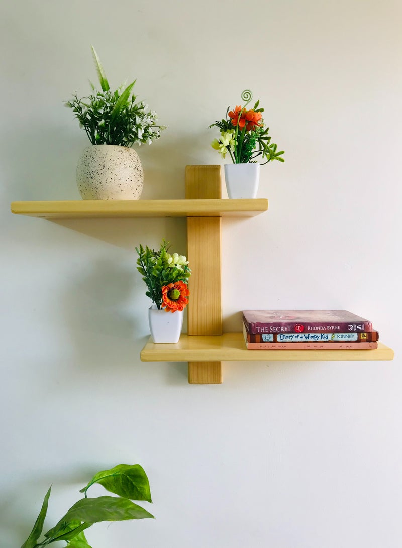 Decorative shelves made of high-quality natural musky wood, insulated with more than one layer of service and transparent paint to preserve the quality, beauty and color of the natural wood.  - Image 1