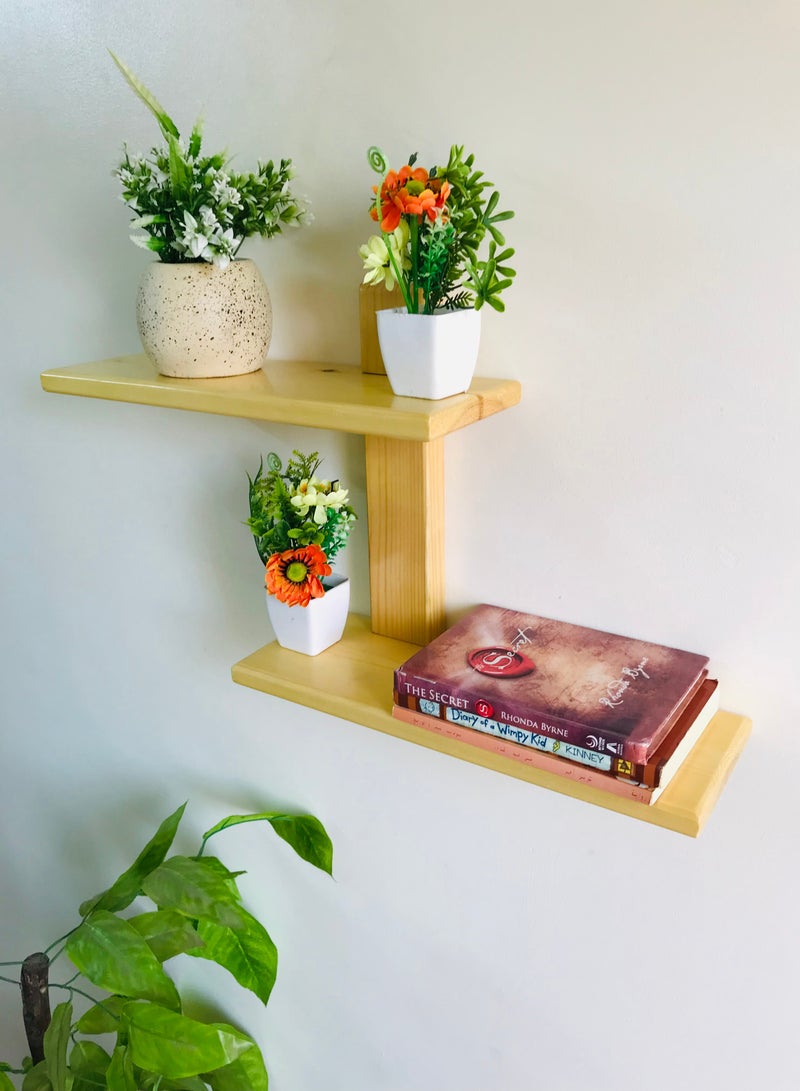 Decorative shelves made of high-quality natural musky wood, insulated with more than one layer of service and transparent paint to preserve the quality, beauty and color of the natural wood.  - Image 2