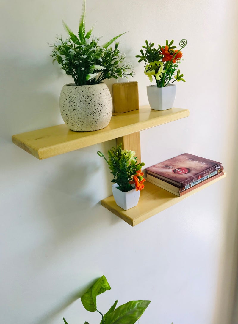 Decorative shelves made of high-quality natural musky wood, insulated with more than one layer of service and transparent paint to preserve the quality, beauty and color of the natural wood.  - Image 3