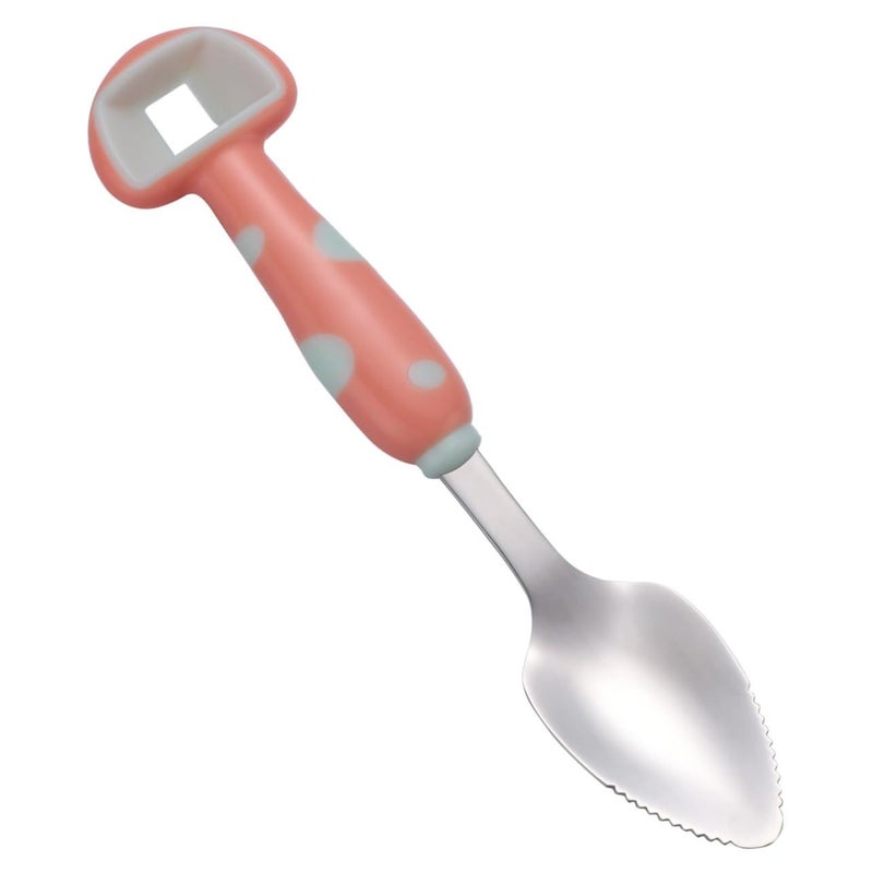 Stainless Steel Spoon And Puree Handle With Mushroom Design - Image 2