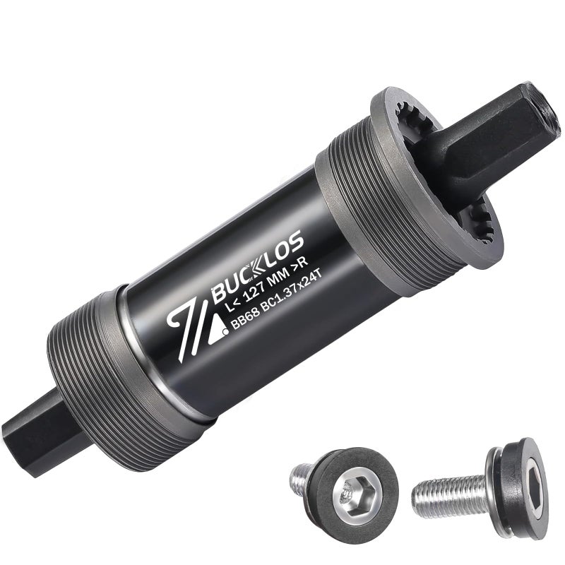 BUCKLOS Bike Square Taper Bottom Bracket - 68/80/90/100/110/120x110.5 113 116 118 122.5 127 140 152 156 166 174mm Bicycle BSA Brackets for Mountain/MTB/Road/Fat Bike/Ebike - Image 1