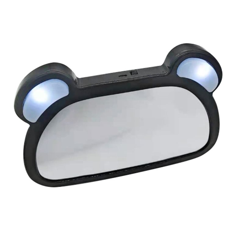 Baby Car Mirror: Rechargeable, 360° Adjustable Angle, Shatterproof ABS Frame - LED Light With Remote Control, Baby View Mirror for Rear Facing Car Seats - Image 2