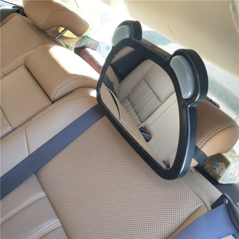 Baby Car Mirror: Rechargeable, 360° Adjustable Angle, Shatterproof ABS Frame - LED Light With Remote Control, Baby View Mirror for Rear Facing Car Seats - Image 5
