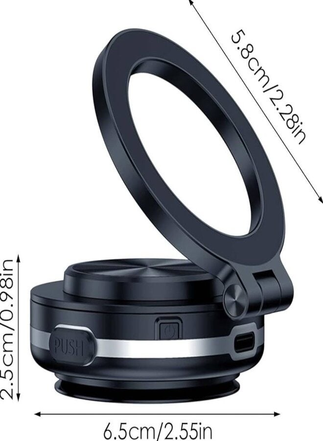 Magnetic Suction Cup Phone Holder for Car, Car Phone Holder Mount, 360° Rotating Phone Holder, One Hand Operation Design, Compatible  - Image 1
