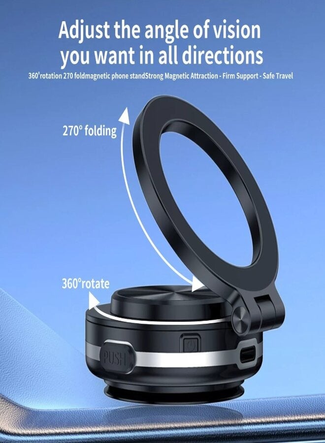 Magnetic Suction Cup Phone Holder for Car, Car Phone Holder Mount, 360° Rotating Phone Holder, One Hand Operation Design, Compatible  - Image 3