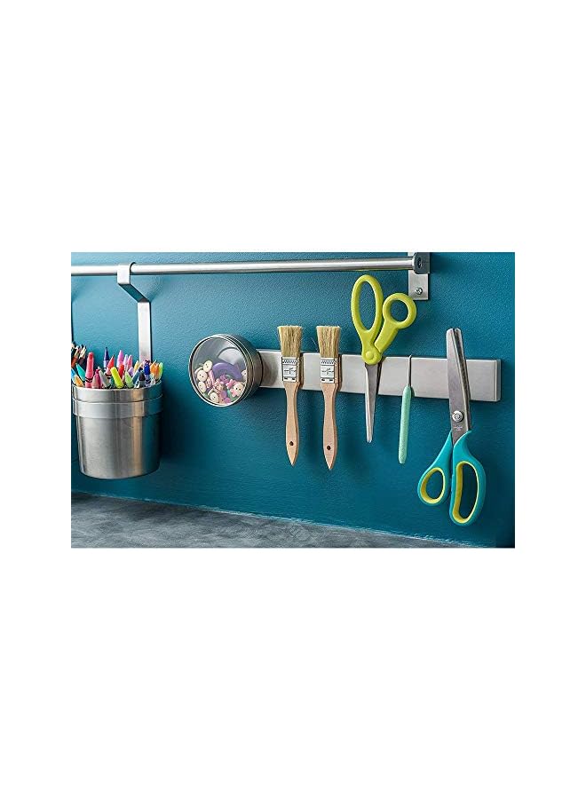 S-TOP 16 Inch Stainless Steel Magnetic Knife Bar with Multipurpose Use as Knife Holder, Knife Rack, Knife Strip, Kitchen Utensil Holder, Tool Holder, Art Supply Organizer & Home Organizer - Image 4