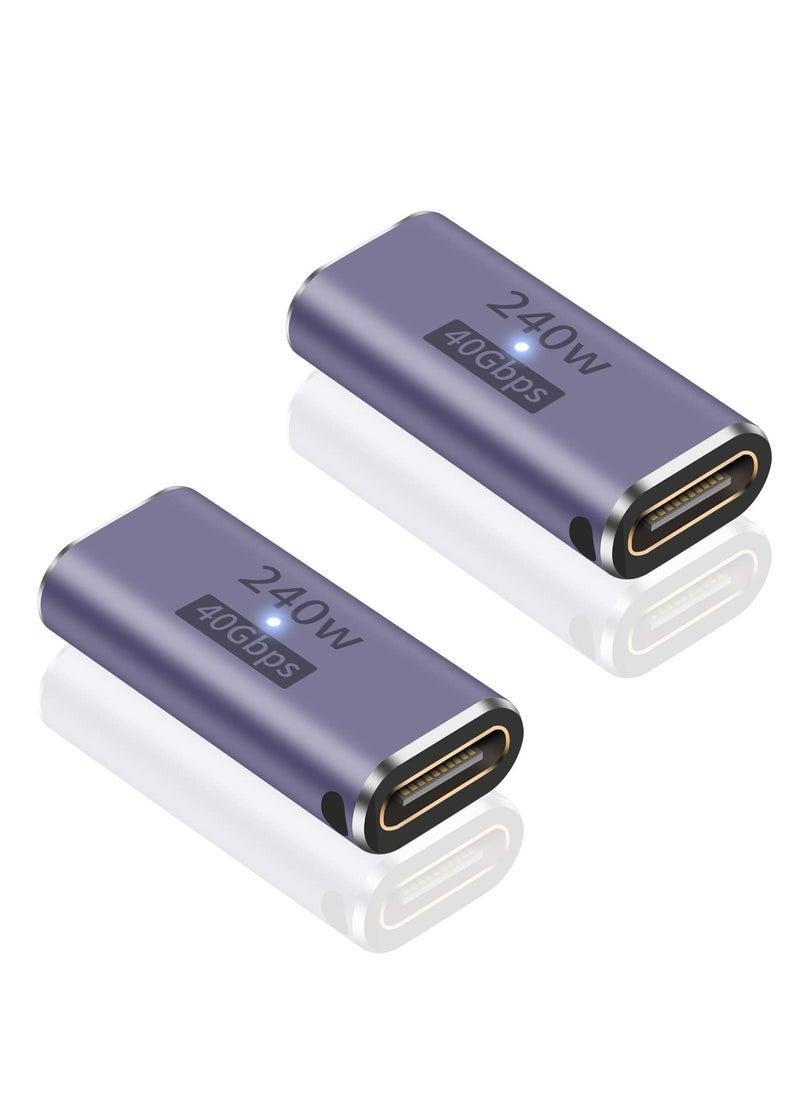 CMGTYYD USB C Female to Female Adapter, USB C Coupler 240W Power Delivery, 40Gbps USB C Female to Female Coupler USB C Extender with 8K@60Hz Compatible for iPad, MacBook,Thunderbolt 4/3, (2Pack)  - Image 1
