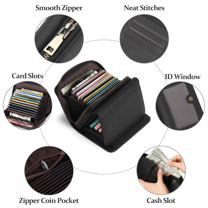 GAEKEAO Small Wallets for Women Leather RFID Blocking Credit Card Holder Wallet - Image 3