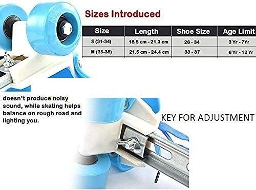 High Trusted Latest Designed Inline Roller Skating with Adjustable Size and Front Break Toys for 4 Years+ Kids Skates Size 5-12 UK - Multi Color - Image 5