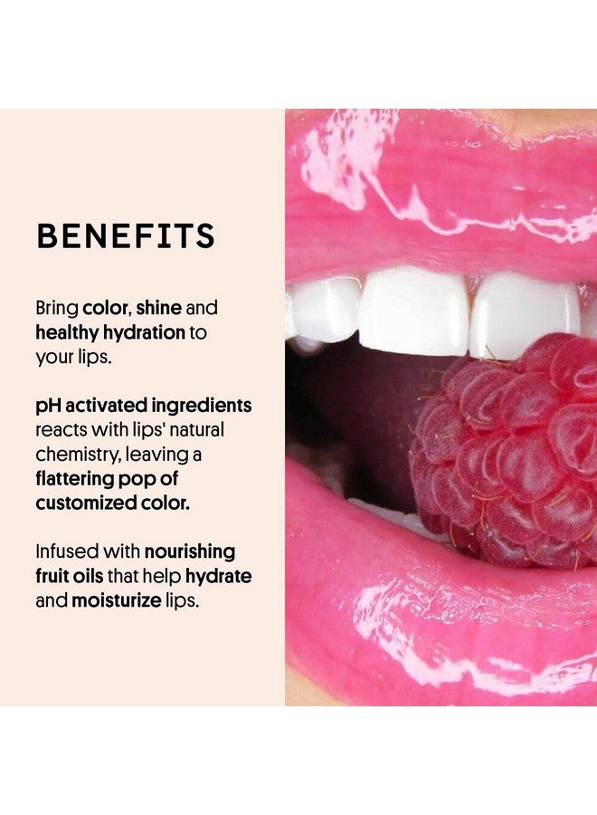 Winky Lux Fruity Gloss pH Lip Stain, Non Sticky Lip Gloss, Tinted Lip Oil, Lip Lacquer, Yummy Fruit Lipgloss, Jojoba Oil for Hydration & Shine, Raspberry - Image 3